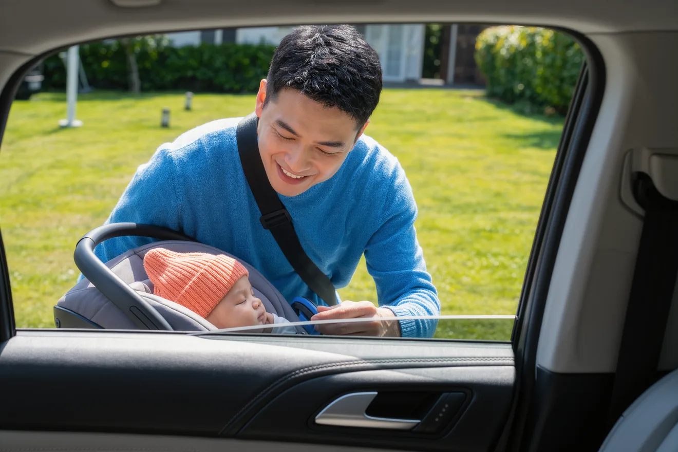 Photo d'illustration : Voyager en voiture avec bébé