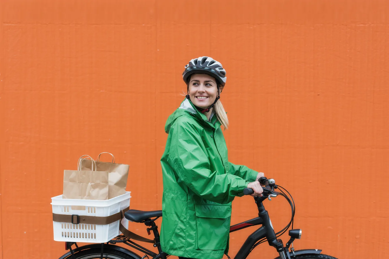 Photo d'illustration : Livreur à vélo