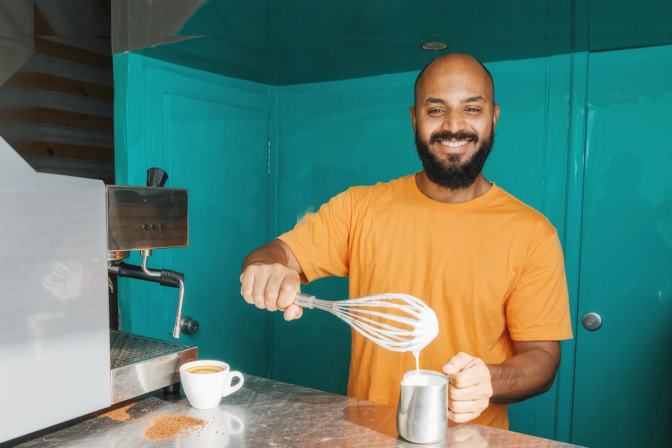 Photo d'illustration : Expresso et latte art