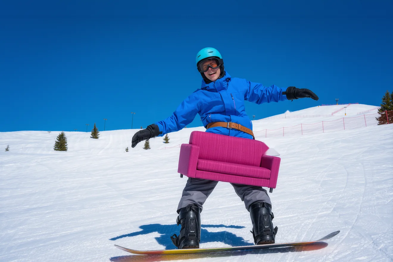 Photo d'illustration : Premiers pas en snowboard