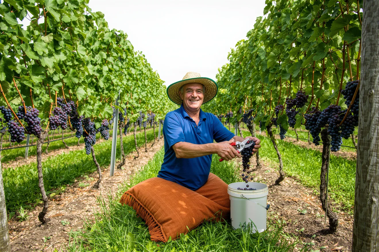 Photo d'illustration : Faire les vendanges