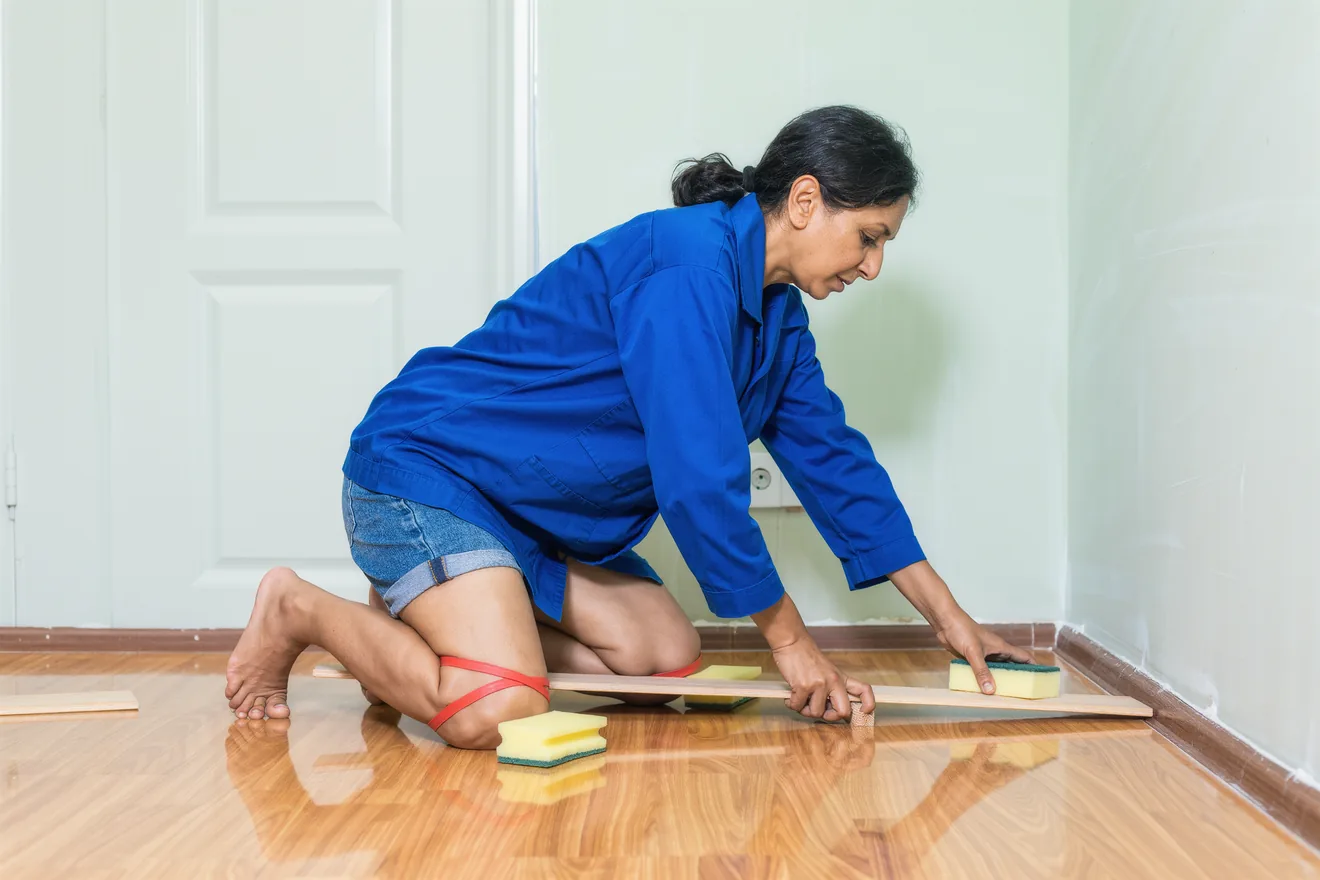 Photo d'illustration : Poser un parquet flottant