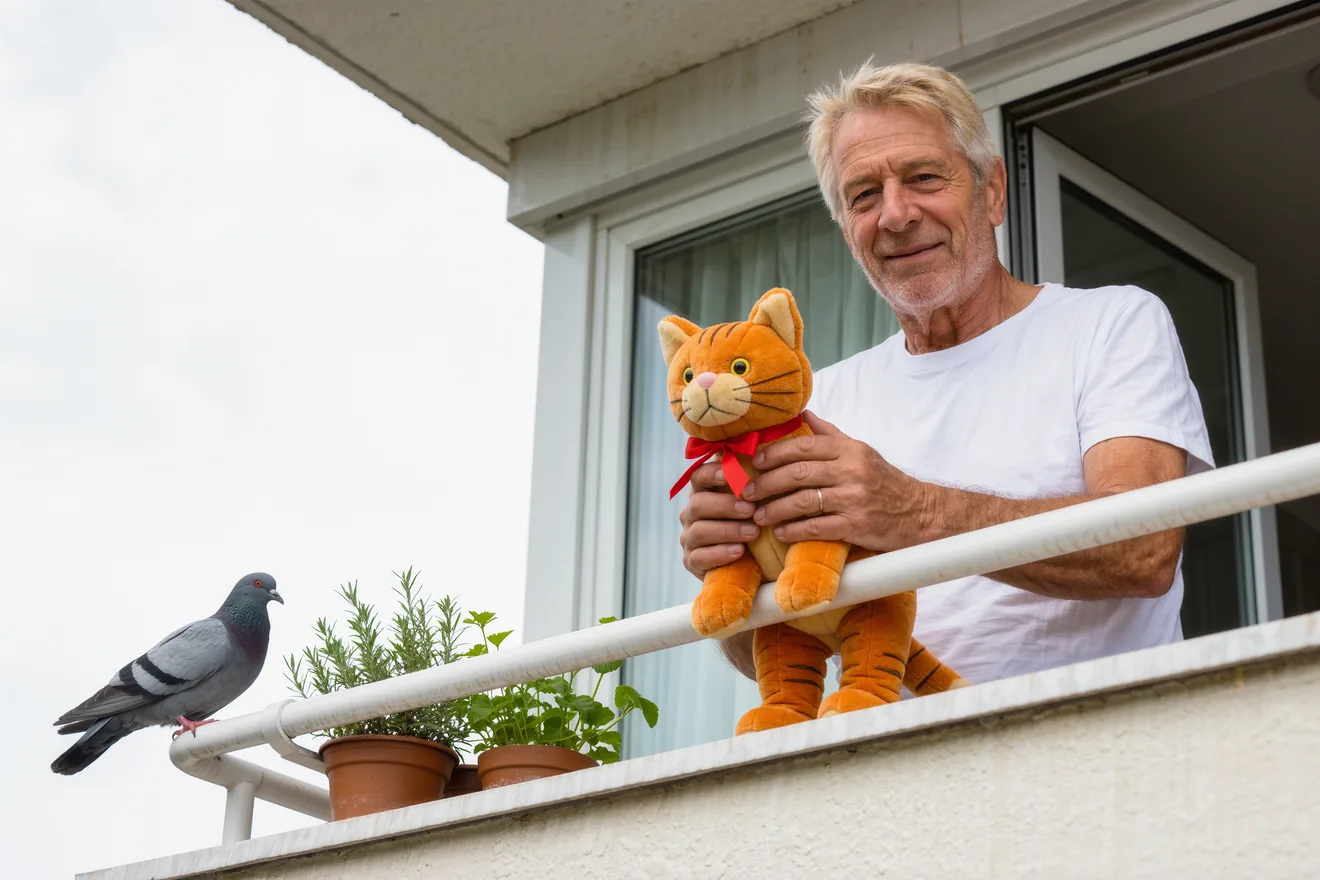 Photo d'illustration : Pigeons sur le balcon