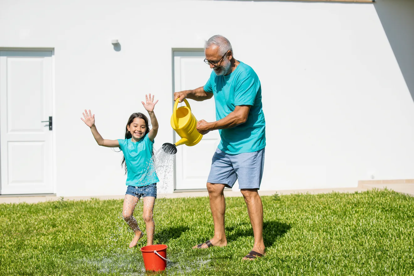 Photo d'illustration : Jeux d'eau au jardin